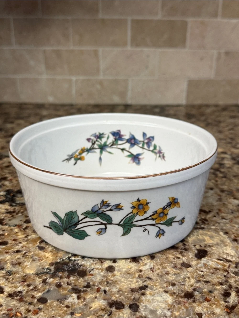 Woodhill by Citation Ceramic 6” Soufflé Round Baking Dish Microwave & Oven Safe